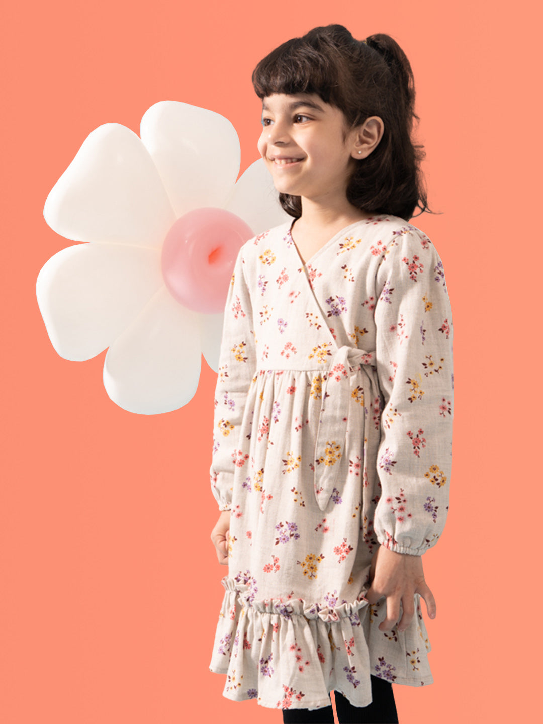 Bouquet Wrap Dress Somersault