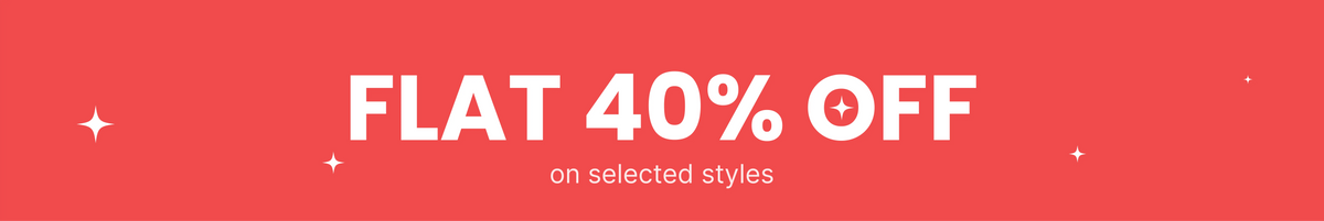 Flat 40% off