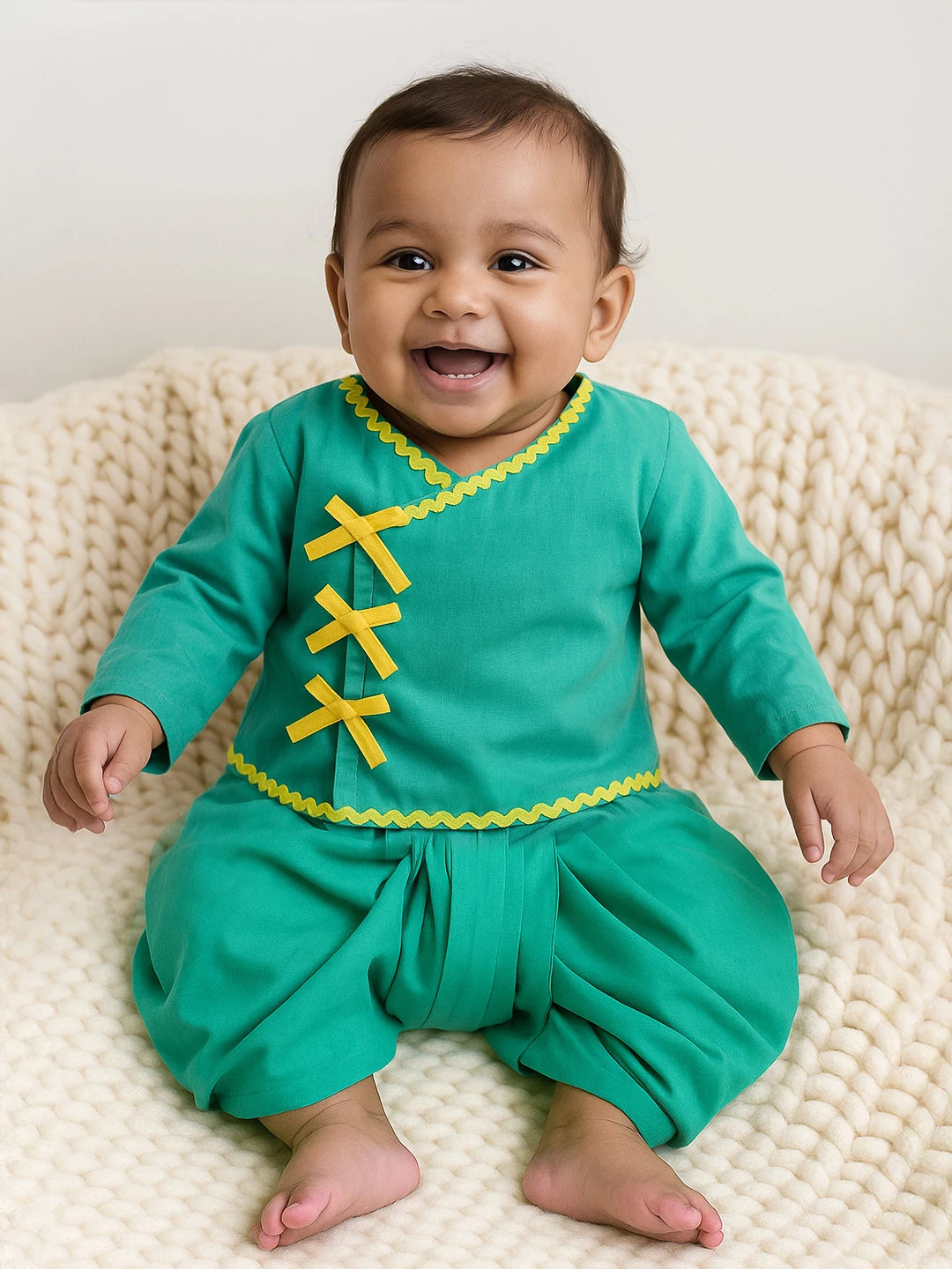 Turquoise Dhoti Kurta Set- Newborn
