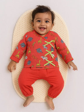 Happy Animal Kurta Set- Newborn