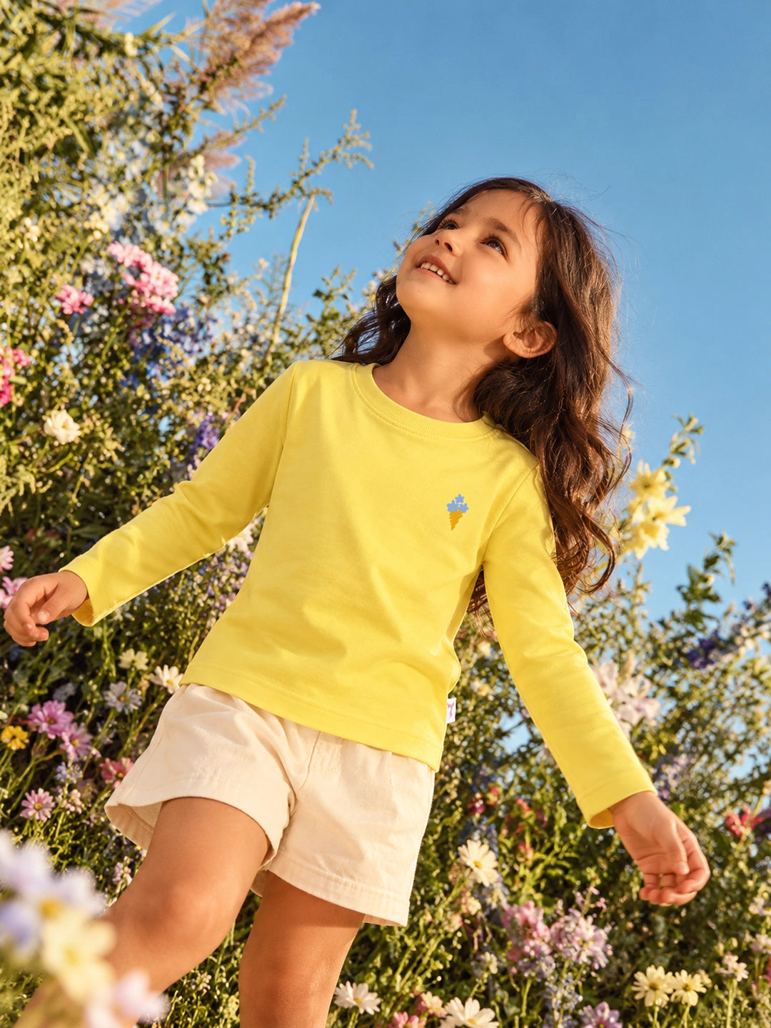 Playful Yellow Girl's T-Shirt