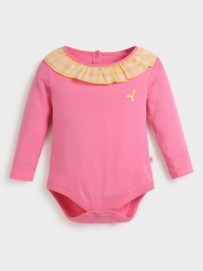 Pink ruffle bodysuit