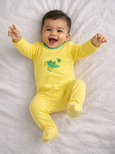 Hap-Pea Greens Footed Cotton Sleepsuit