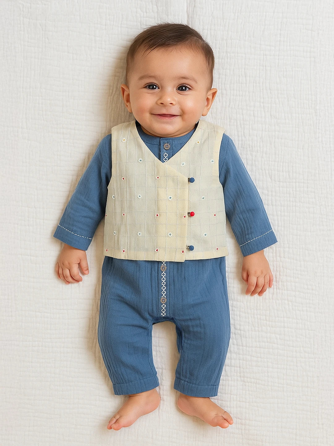 Petunia Festive Boys Sleepsuit With Jacket