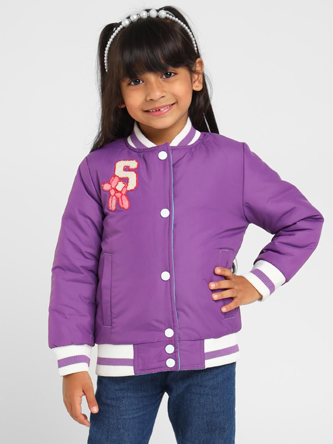 Hey Somersault Reversible Varsity Jacket