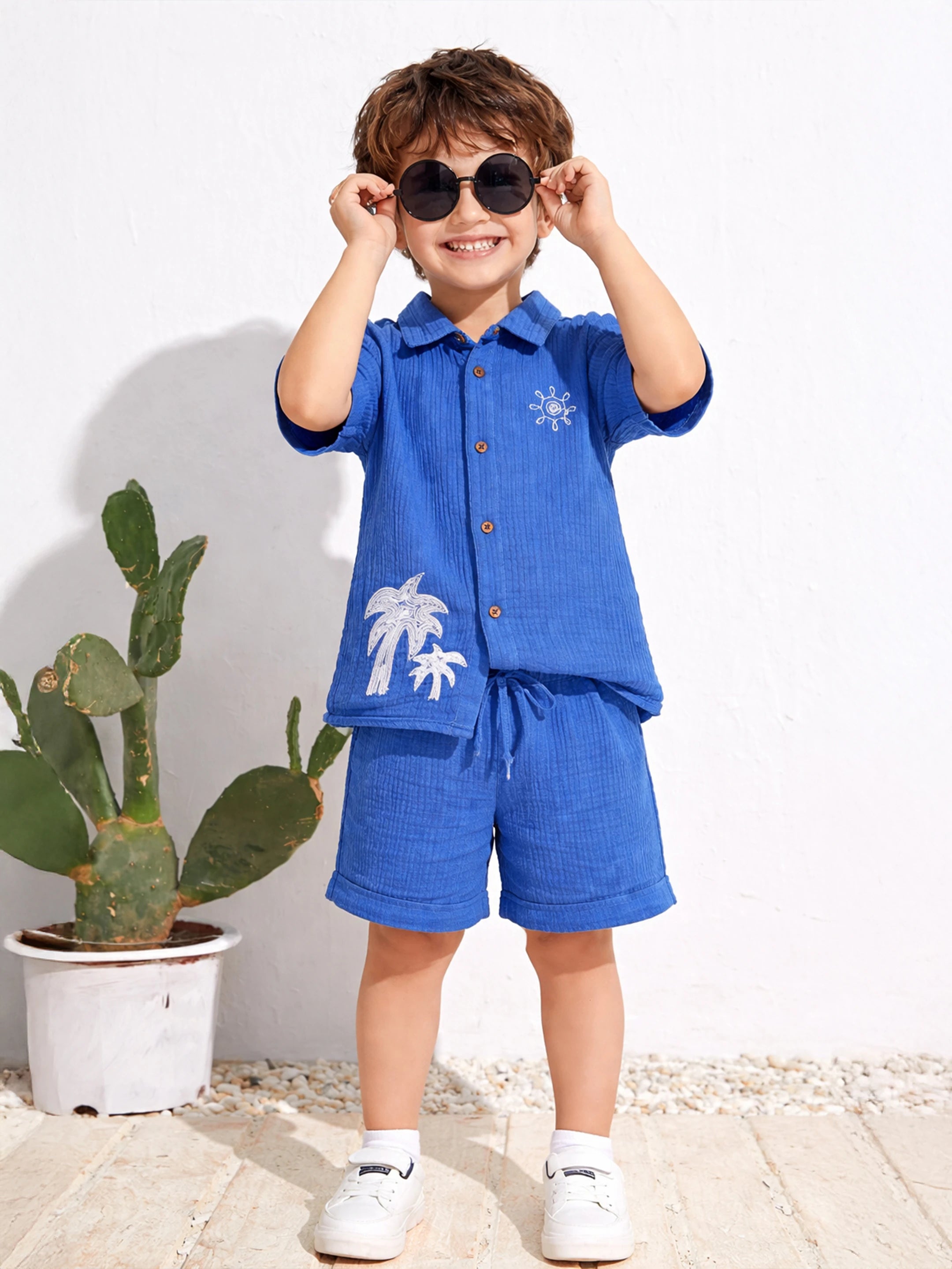 Embroidered Muslin Co-ord Set