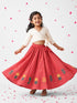 Embroidered Rayon Wrap Top Skirt Set