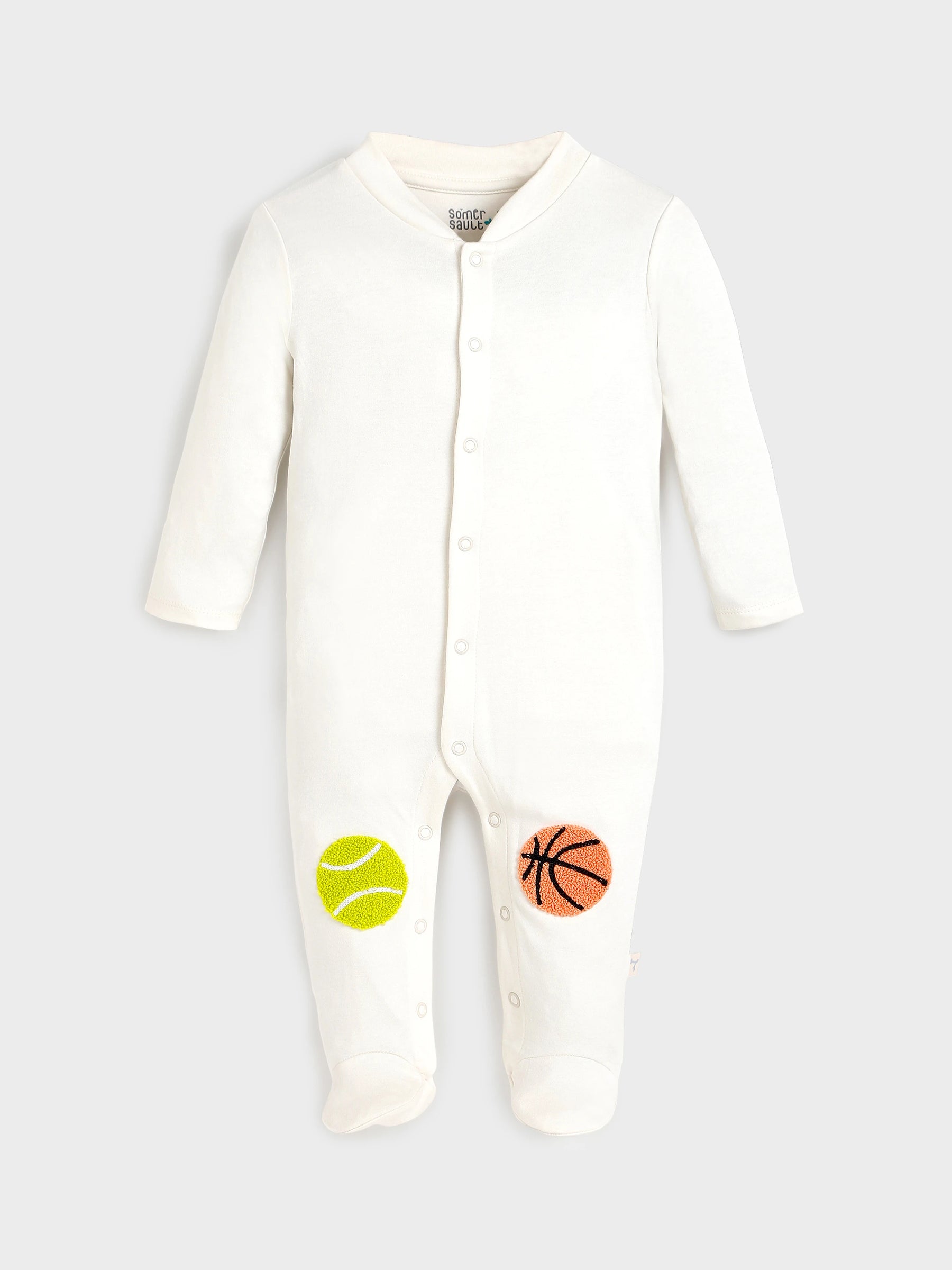 White Quilted Sleepsuit