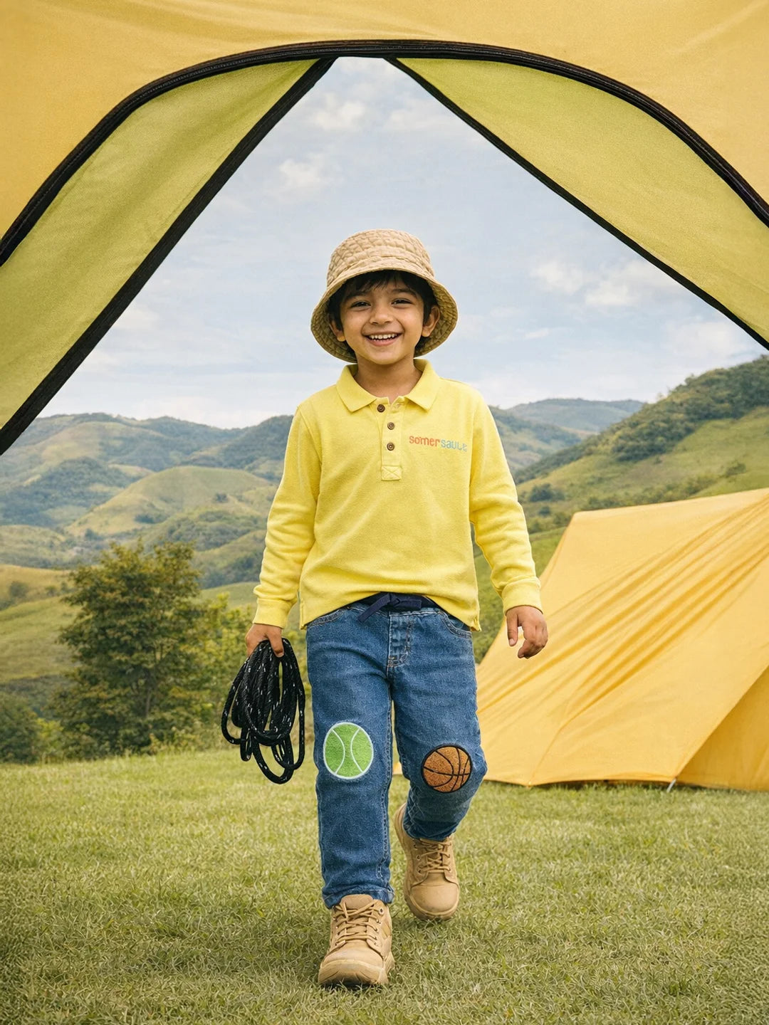 Sunshine Campwear Tee & Denim Set