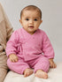 Embroidered Pink Muslin Jhabla Set