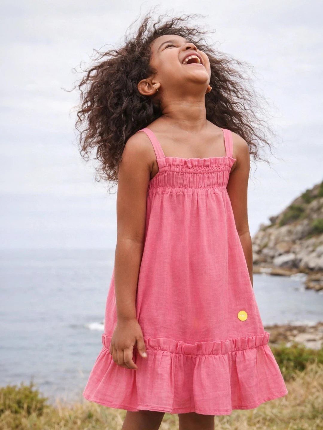 Strappy Ruffle Hem Dress