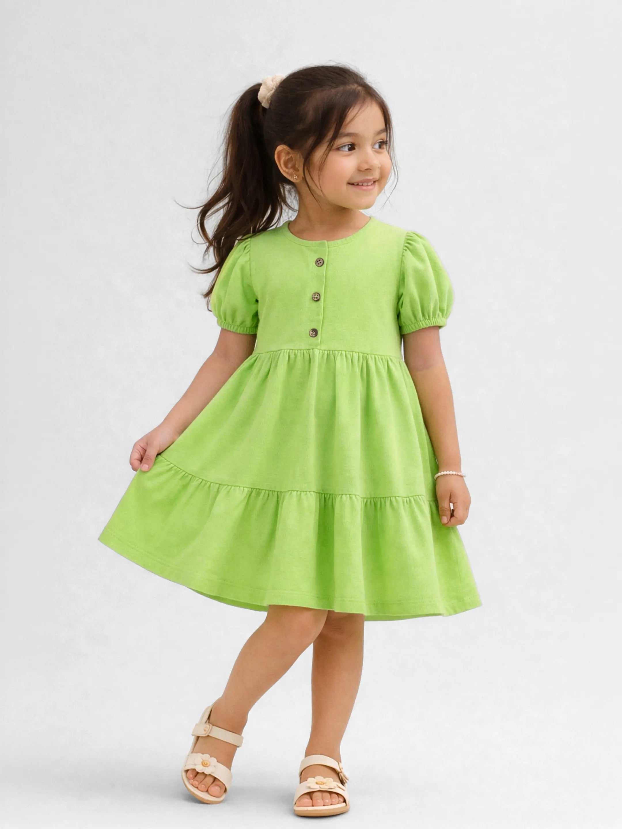 Puff Sleeves Dress