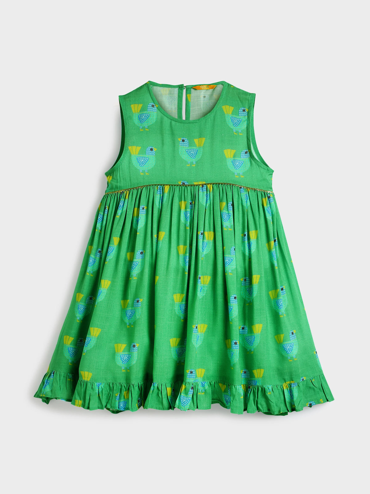 Parrot Play Printed Cotton Dress
