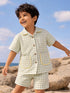 Checkered Green Shirt & Shorts Set