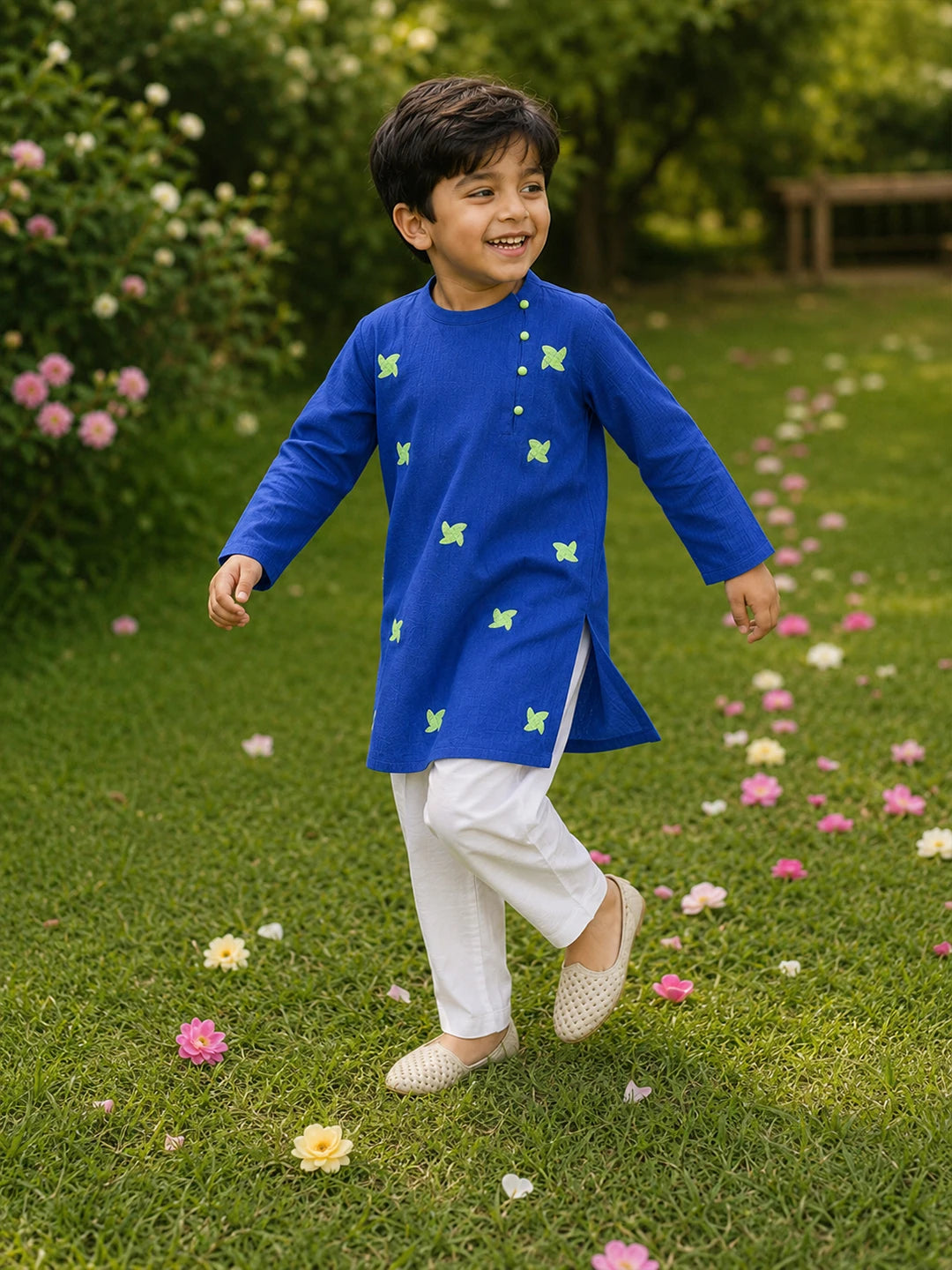 Embroidered Blue Kurta