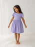 Lavender Textured Short Sleeve Dress