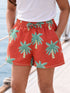 Tropical Palm Crop Shorts