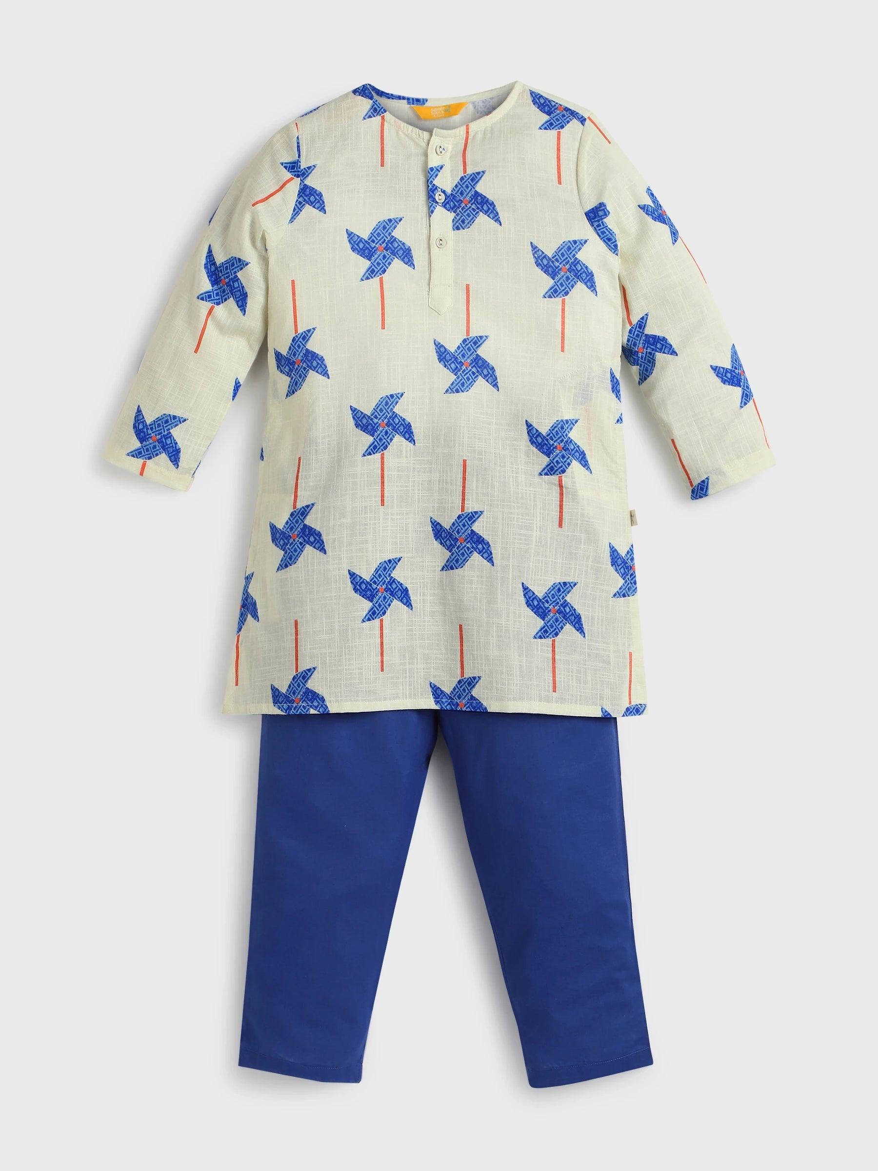 Pinwheel Printed Kurta Pajama Set