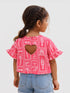 Pink Heart Cut Top