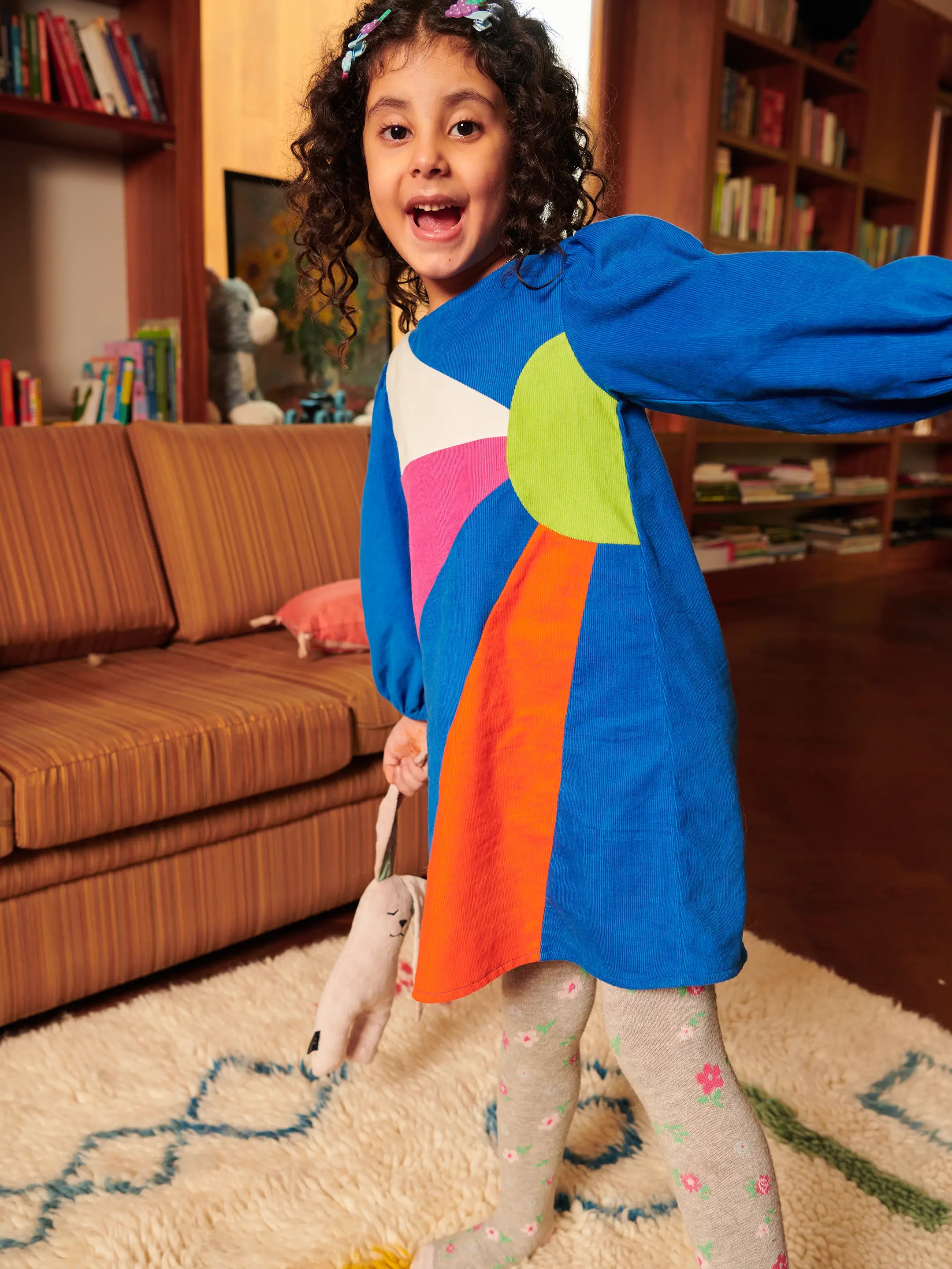 Blue Corduroy Ray Dress