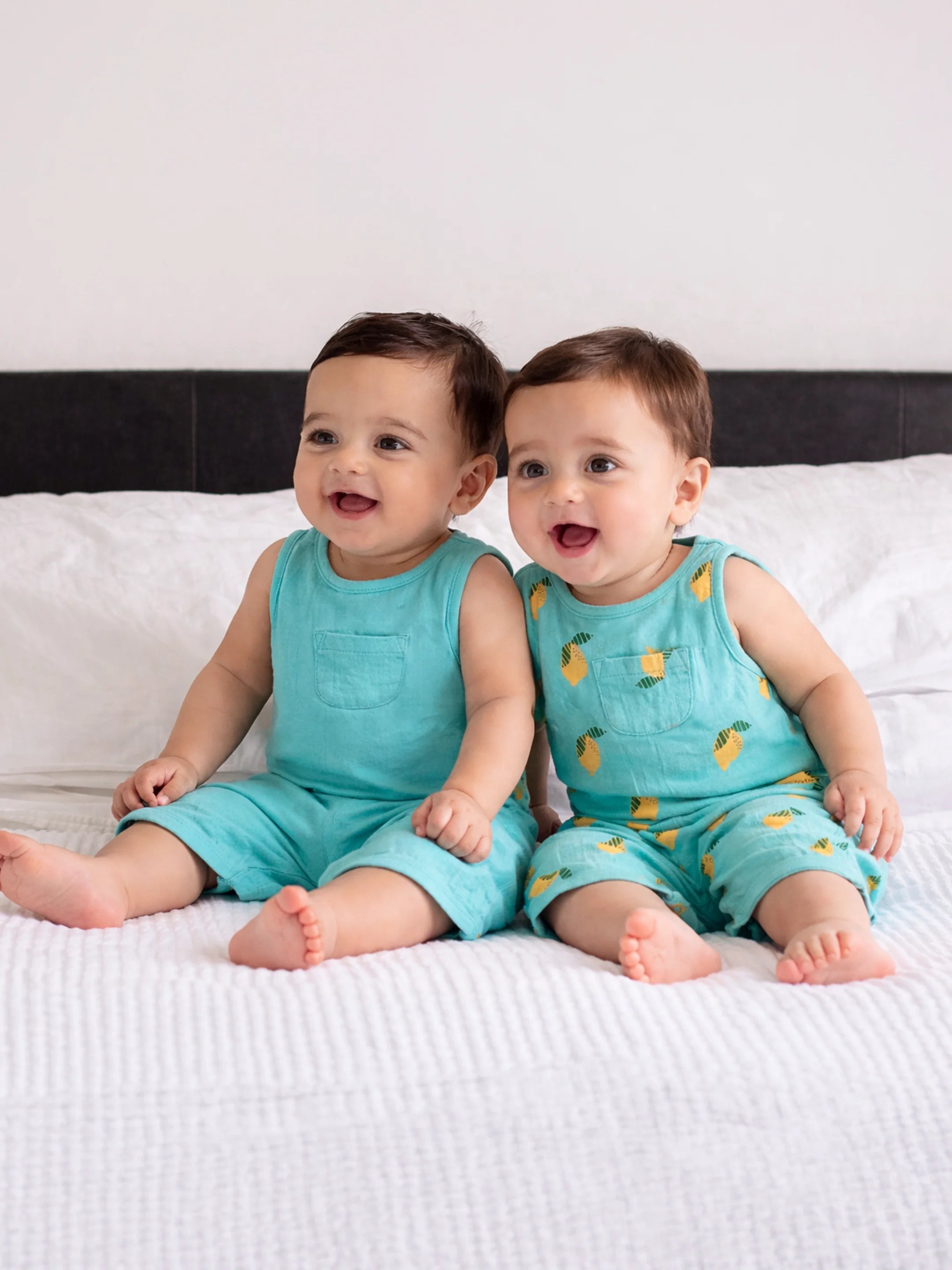 Reversible Lemon Baby Romper