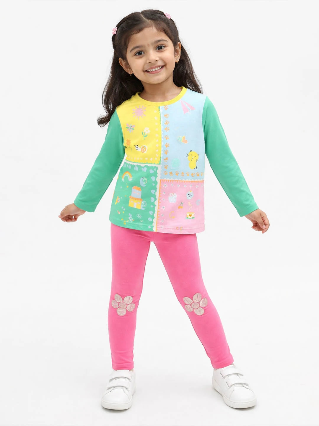 Printed Tee and Leggings Set