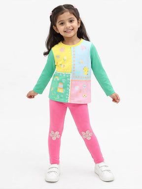 Printed Tee and Leggings Set