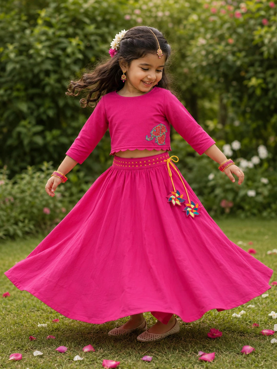 Beaded Top & Skirt Set