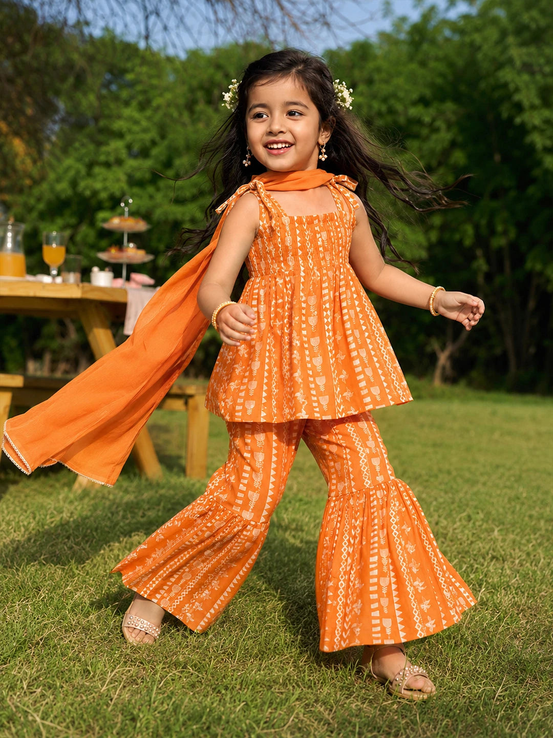 Printed Kurta Sharara Set
