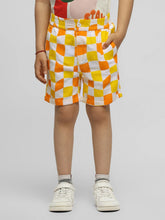 Citrus Checked Cotton Shorts