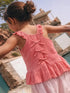 Coral Breeze Peplum Top