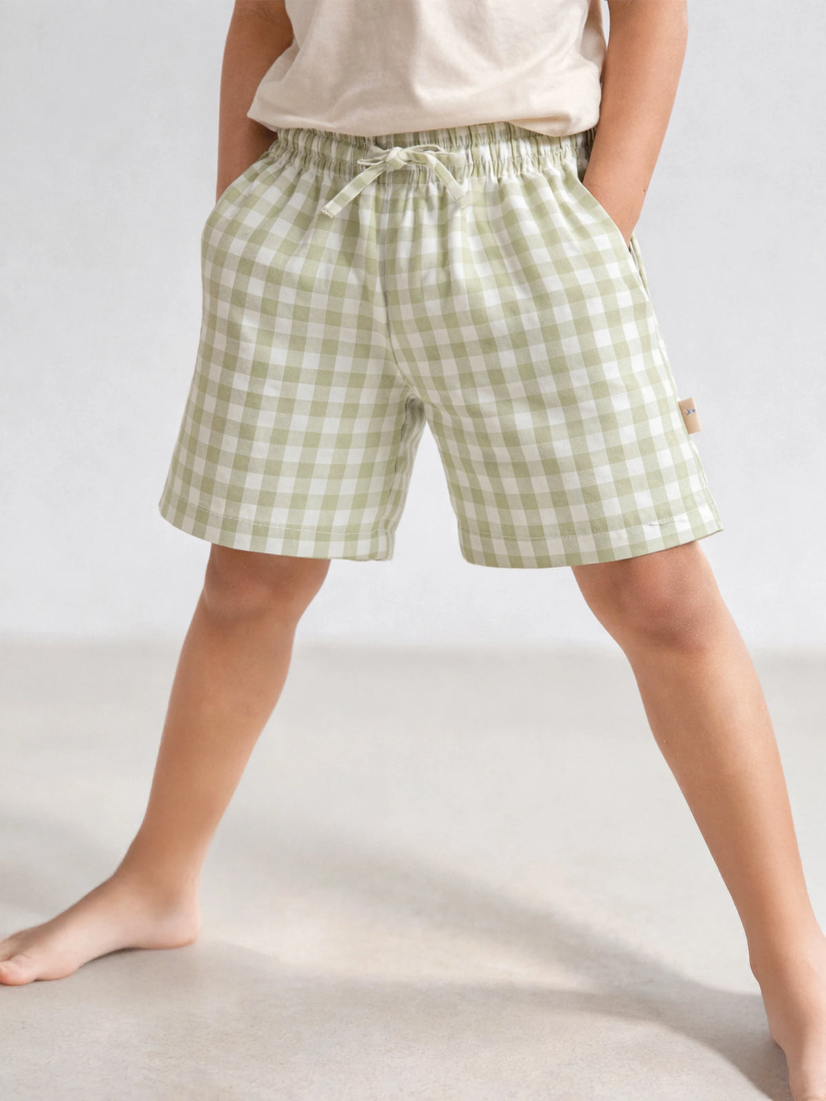 Checkered Green Shorts