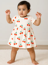 Happy Cherry Cotton A-Line Dress