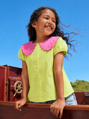 Scallop Collar Top