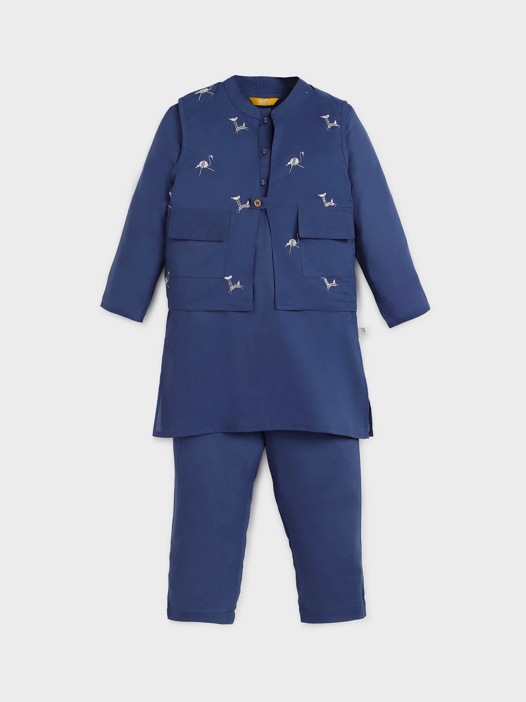 Embroidered Reversible Jacket Set