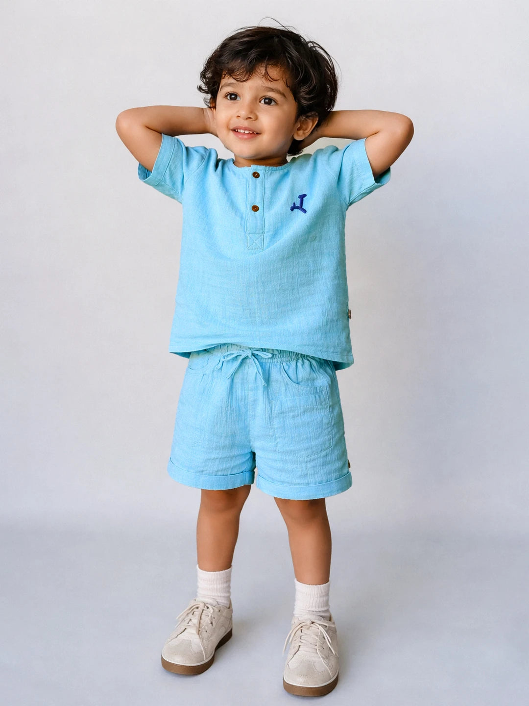 Solid T-Shirt & Shorts Set