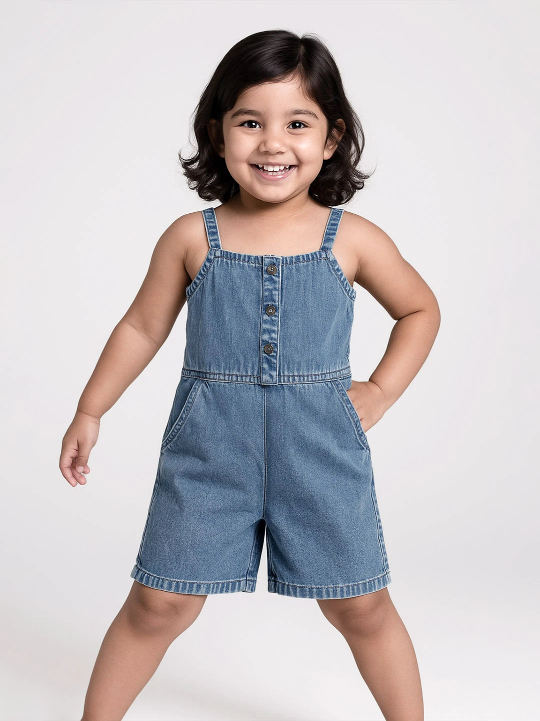 Denim Romper