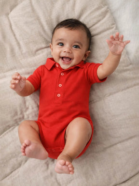 Cherry Polo Cotton Bodysuit