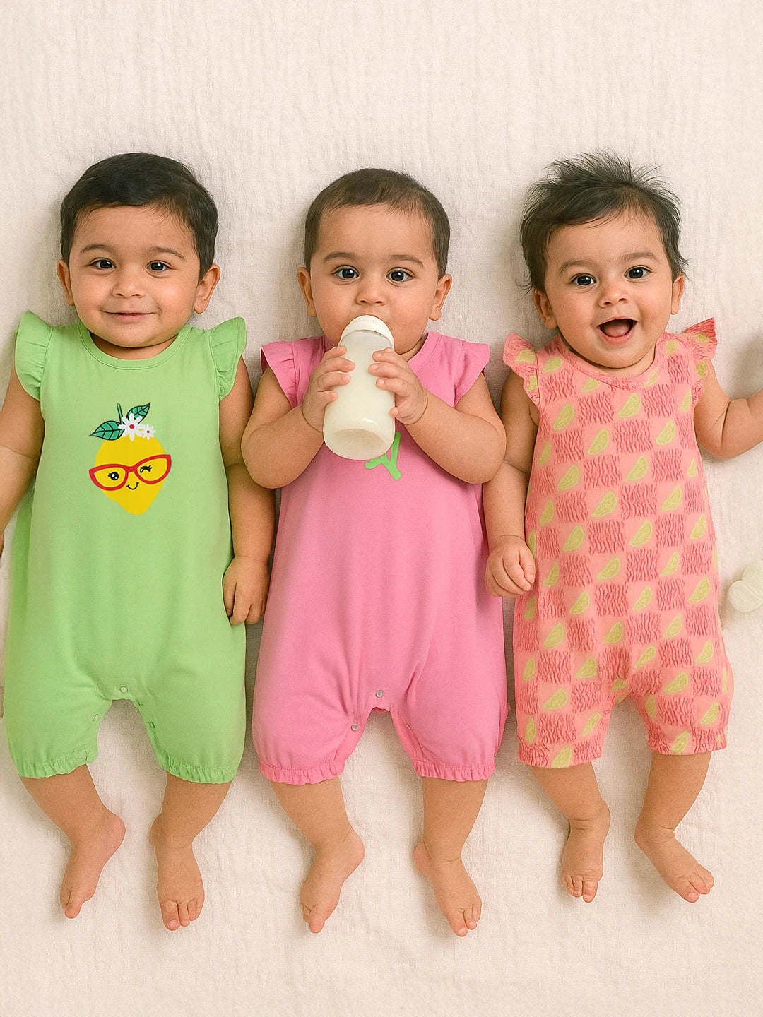 Very Zesty Printed Cotton Romper