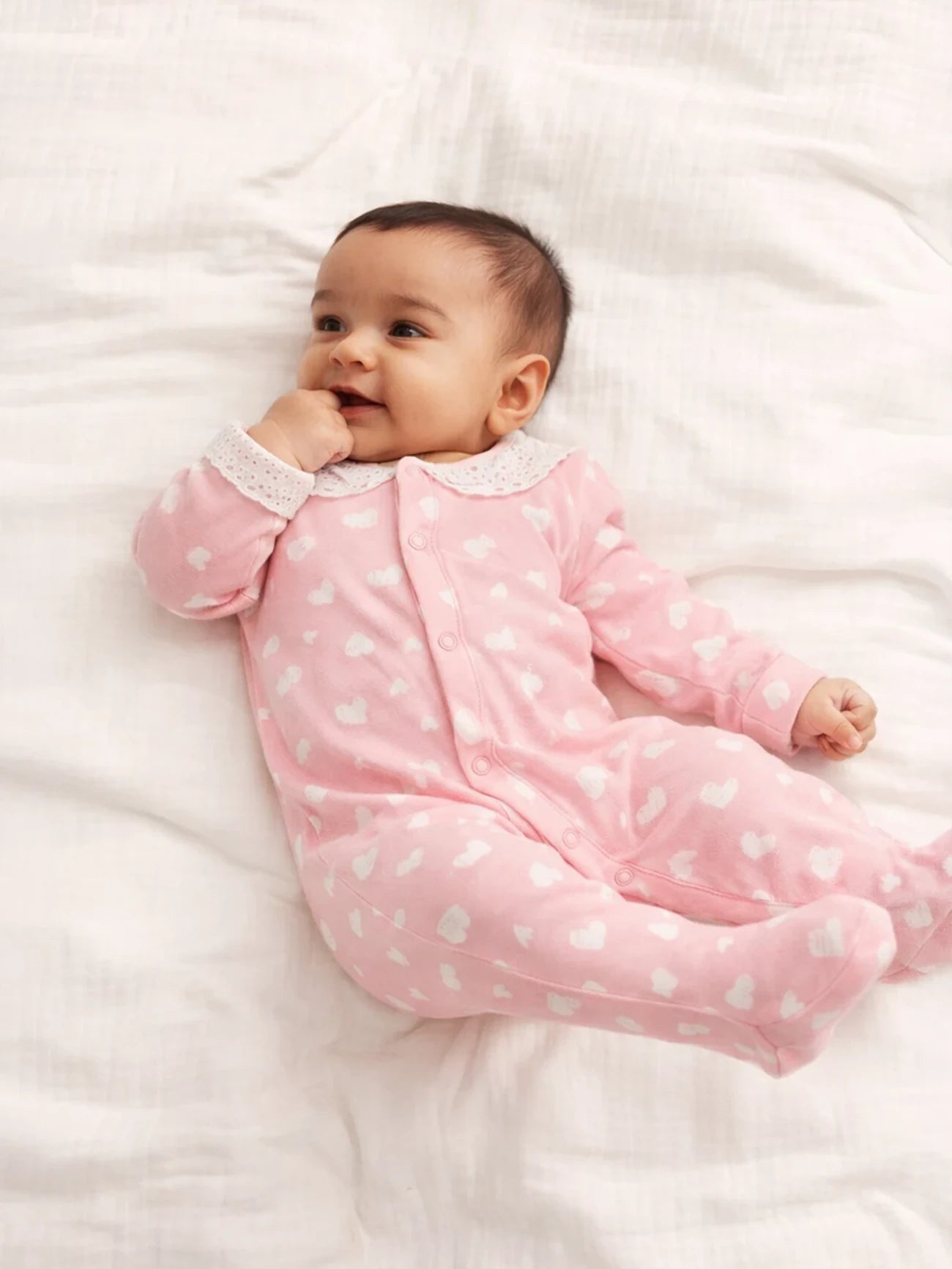 Schiffli Collar Sleepsuit