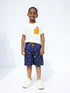 Pocket Pop Tee & Printed Shorts Set