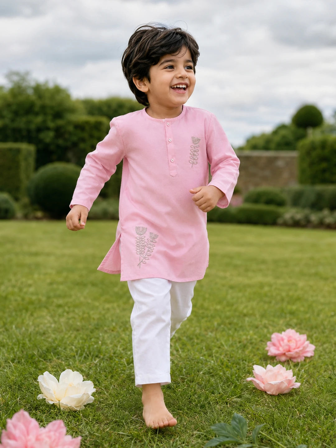 Embroidered Shantoon Kurta Pajama Set