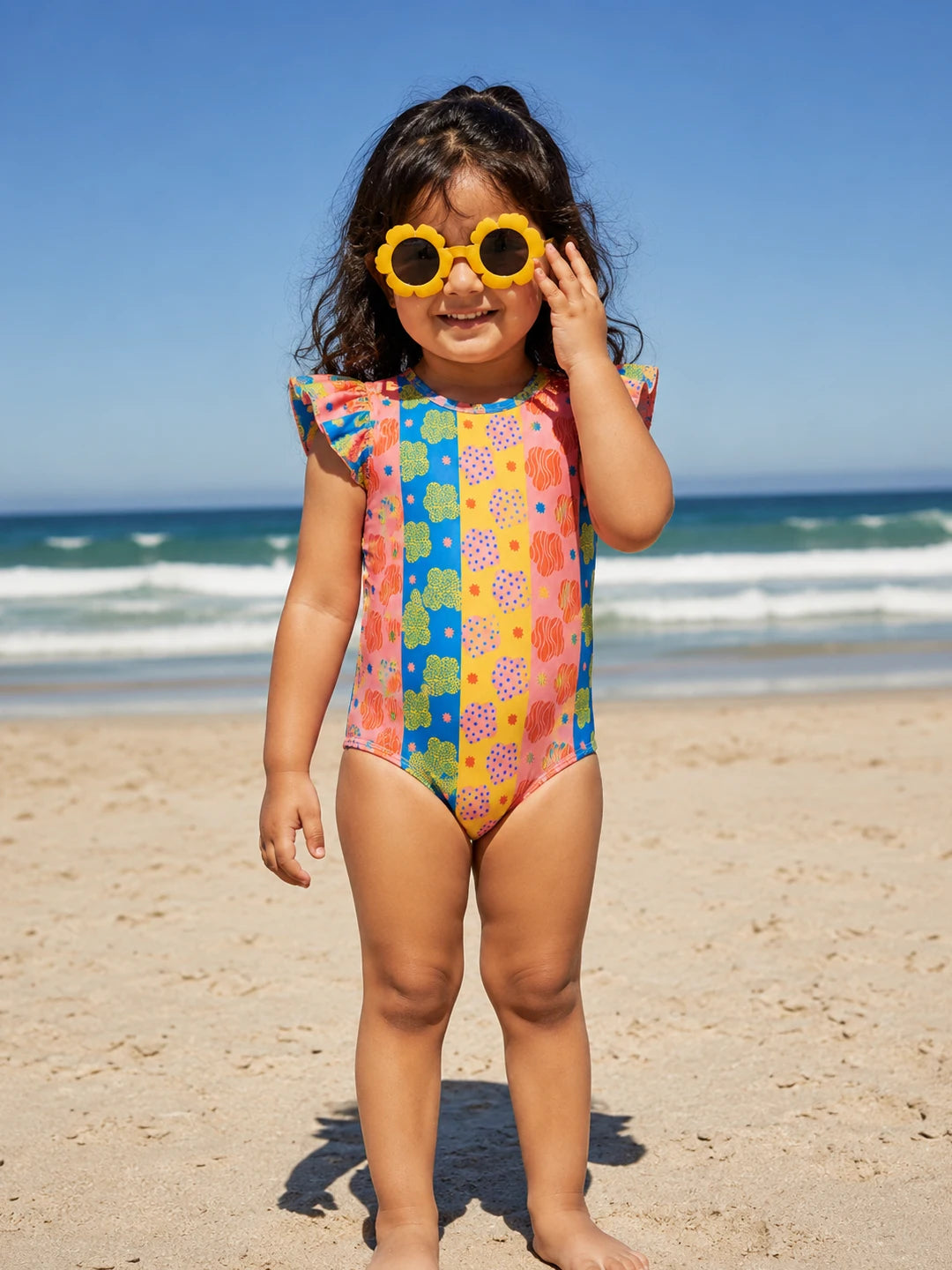 Abstract Daisy Swimsuit