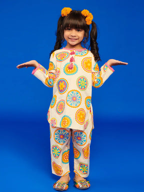 Mandana Girls Matching Kurta Set Somersault
