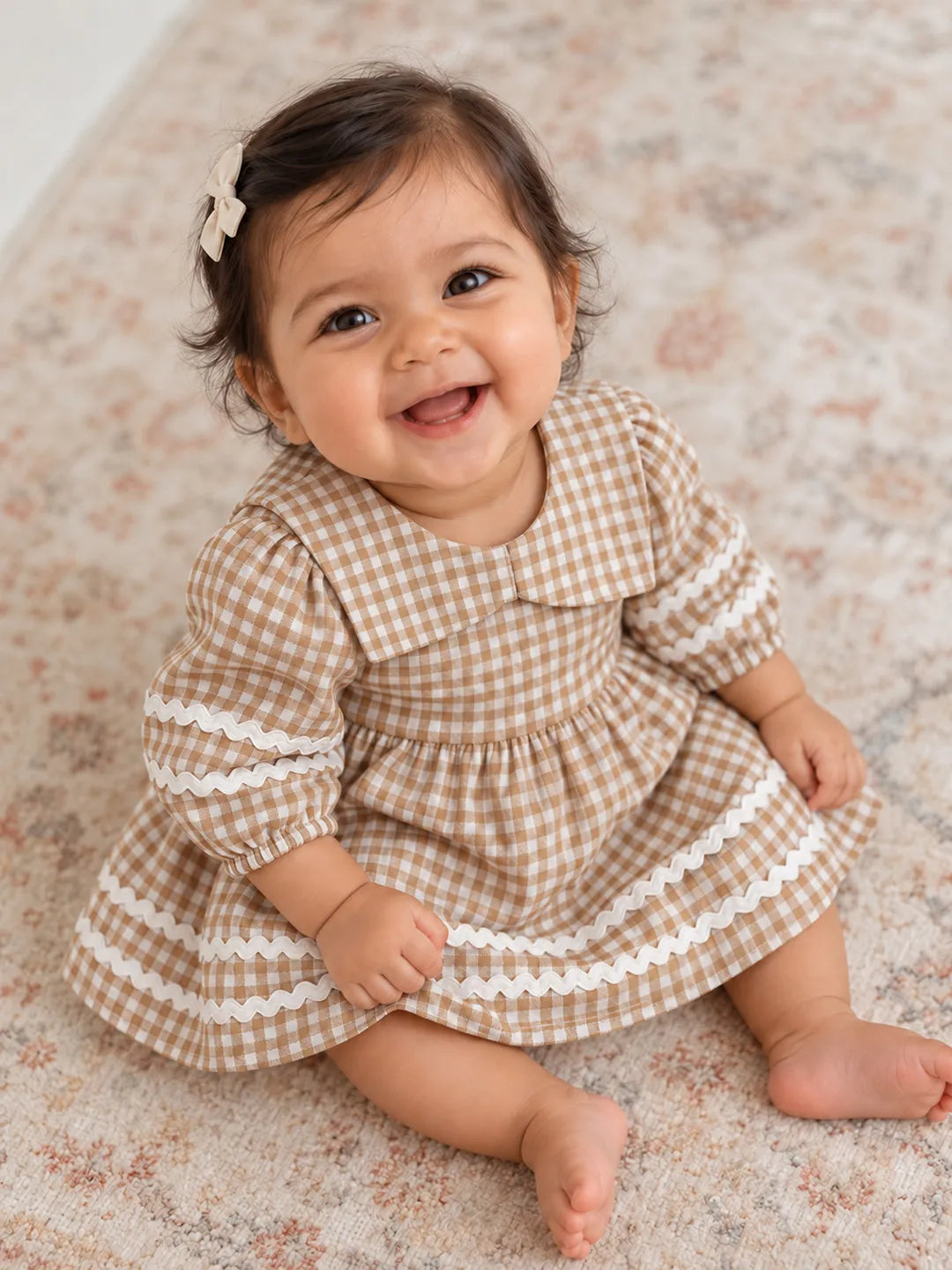 Brown Gingham Dress