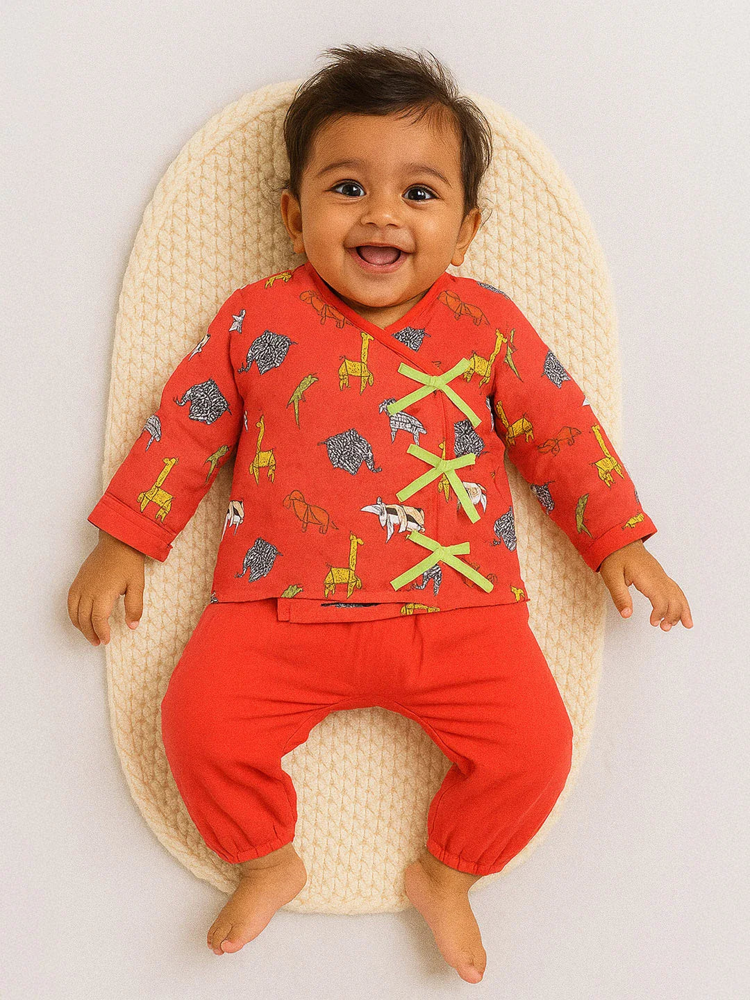 Happy Animal Kurta Set- Newborn