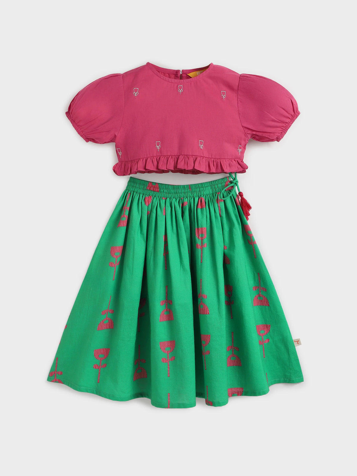 Festive Twirl Skirt Top Set