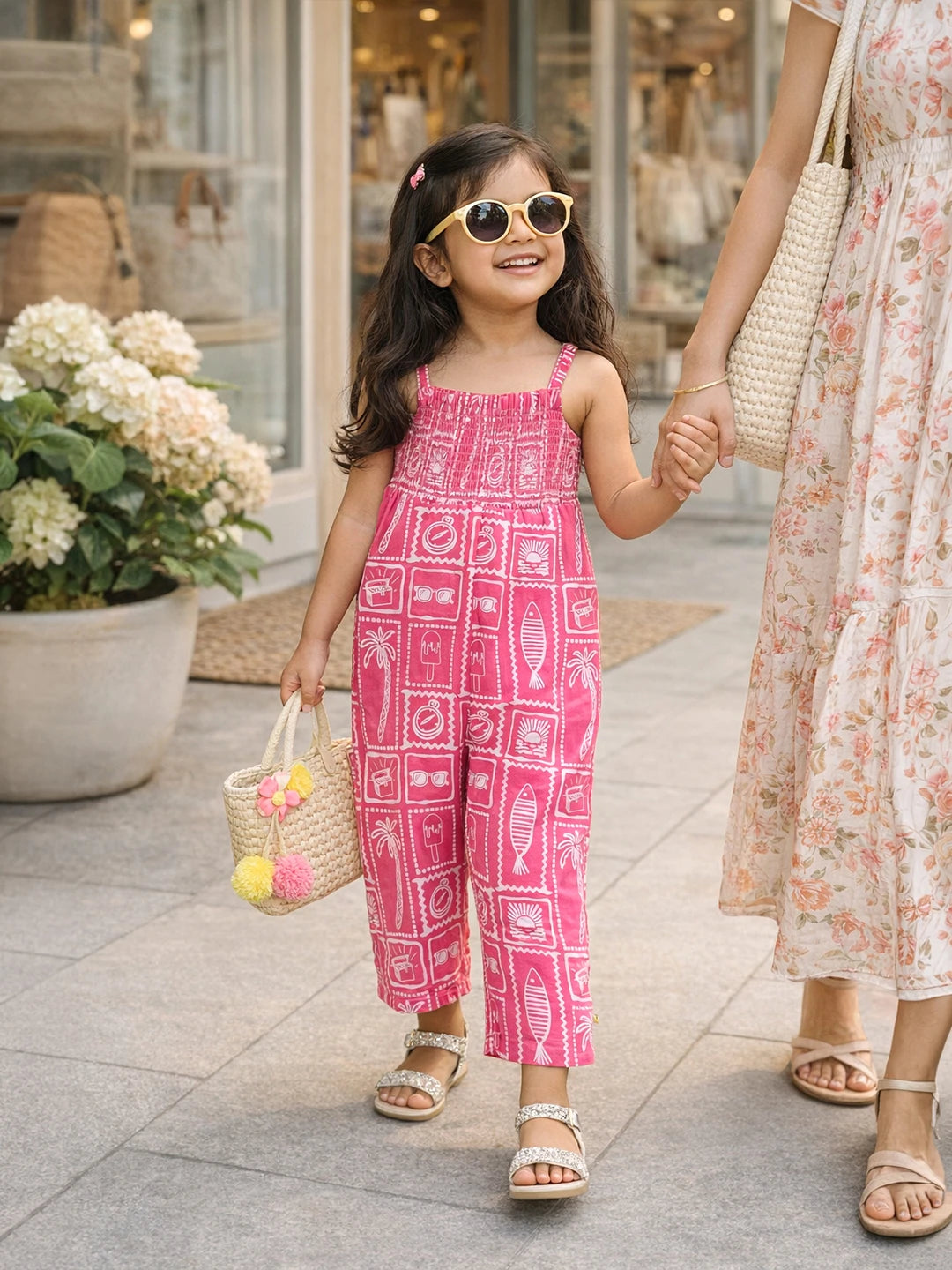 Printed Strap Jumpsuit