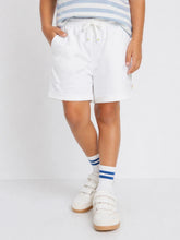 White Cotton Drawstring Shorts