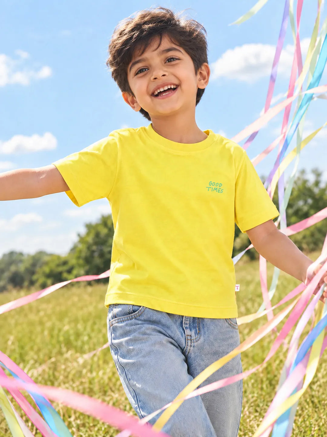 Playful Yellow Boy's T-Shirt